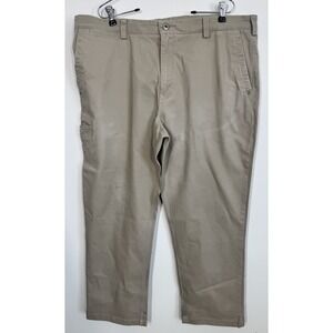 Duluth Trading Flex Ballroom Khakis Pants Mens 38x30 Beige Relaxed Fit Stretchy